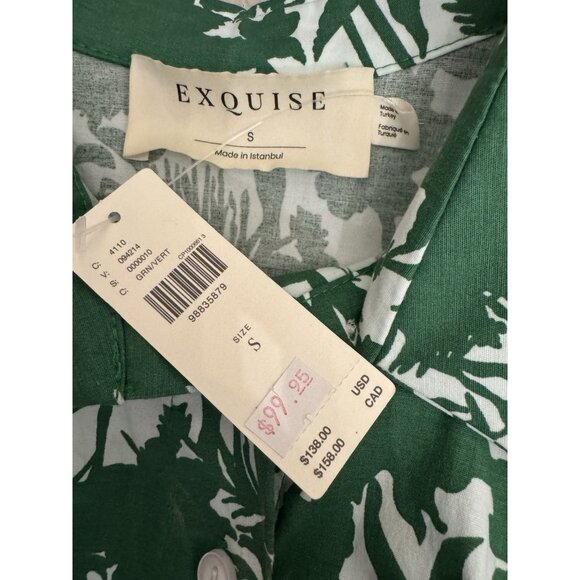 NWT Size S -The Tobie Cotton Short-Sleeve Pleated Blouse Exquise (NWT US$ 138) - Picture 11 of 16